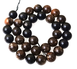 Nuummite 12mm Round Semiprecious Gemstone Beads Nuummite 12mm Round Semiprecious Gemstone Beads