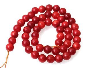 8mm Round Coral Red Jade Beads 8mm Round Coral Red Jade Beads