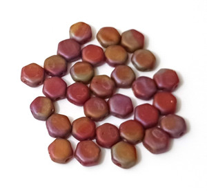 6 mm 2-hole Tile Beads Alabaster Picasso x 30 pc(s)