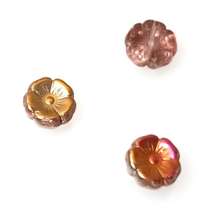 10 Czech Glass 12mm Hawaii Flower Beads - Crystal Phoenix 10 Czech Glass 12mm Hawaii Flower Beads - Crystal Phoenix