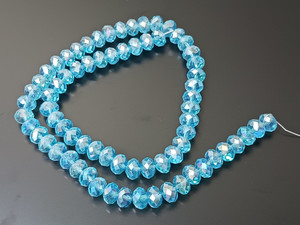 Sky Blue AB 8x5mm Crystal Rondelles Sky Blue AB 8x5mm Crystal Rondelles