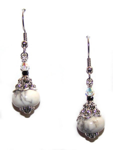 White Ermine Moth DIY Beaded Earrings Making Kit