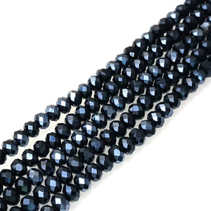 Black AB 8x5mm Crystal Rondelles Black AB 8x5mm Crystal Rondelles