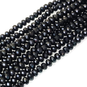 Black 8x5mm Crystal Rondelles Black 8x5mm Crystal Rondelles