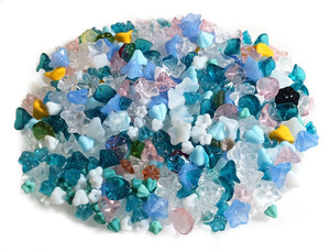 Random Czech Glass Flower Beads Random Czech Glass Flower Beads