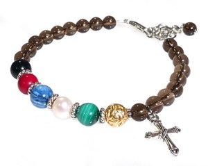 Smoky Quartz Salvation Bracelet DIY Beaded Jewelry Making Kit Smoky Quartz Salvation Bracelet DIY Beaded Jewelry Making Kit
