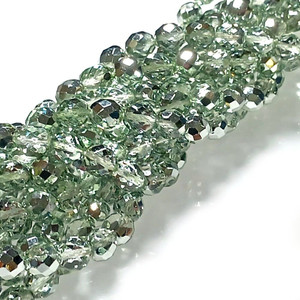 Sea Foam Metallice Ice 10mm Czech Glass Fire-Polished Beads Sea Foam Metallice Ice 10mm Czech Glass Fire-Polished Beads