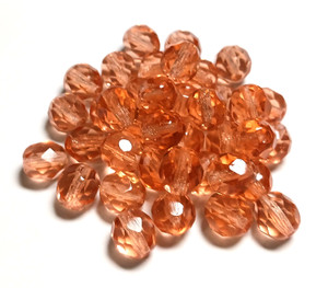 Czech 8mm Fire-Polished - Rosaline Czech 8mm Fire-Polished - Rosaline