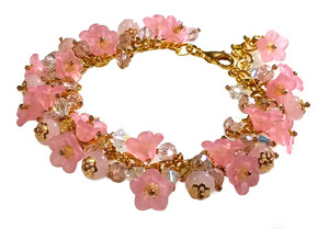 Cheerful Cherry Blossoms DIY Bracelet Beaded Jewelry Making Kit