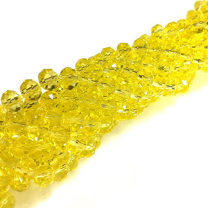 Yellow 8x5mm Glass Crystal Rondelles Yellow 8x5mm Glass Crystal Rondelles