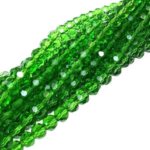 6mm Glass Crystal Rounds - Green 6mm Glass Crystal Rounds - Green
