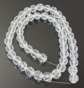 8mm Glass Crystal Rounds - Crystal 8mm Glass Crystal Rounds - Crystal