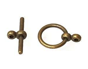 25 Antique Bronze 12mm Round Toggle Clasps 25 Antique Bronze 12mm Round Toggle Clasps