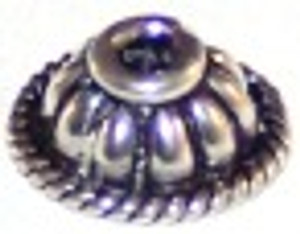 2 Sterling Silver 4x8mm Ornate Half Round Bead Caps 2 Sterling Silver 4x8mm Ornate Half Round Bead Caps