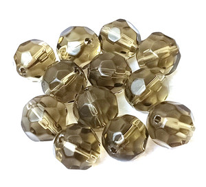 Smk Quartz Fire-Polished 12mm Glass Crystal Rounds Smk Quartz Fire-Polished 12mm Glass Crystal Rounds