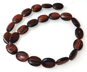 13x18mm Puff Oval Semiprecious Gemstone Beads - Red Tiger Eye 13x18mm Puff Oval Semiprecious Gemstone Beads - Red Tiger Eye