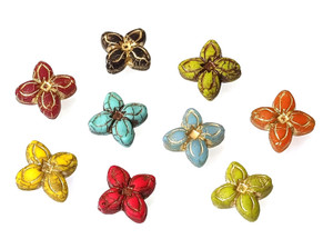 ​17mm Czech Glass Lily Flower Beads