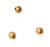 Gold-Plated Corrugated 4mm Round Metal Beads