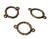 10 Antique Bronze 15x22mm Twisted Circle Connectors