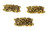 2 Antique Gold-Plated 19x36mm Flowered Rectangle Connectors 2 Antique Gold-Plated 19x36mm Flowered Rectangle Connectors