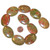 Unakite 30x40mm Puff Oval Semiprecious Gemstone Beads