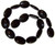 Black Onyx 18x25mm Puff Oval Semiprecious Gemstone Beads