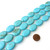 Blue Turquoise Howlite 18x25mm Puff Oval Semiprecious Gemstone Beads