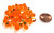 25 Orange AB 8mm Glass Crystal Bicones