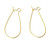 50 Pairs of Gold-Plated 38x15mm Closed Loop Earrings 50 Pairs of Gold-Plated 38x15mm Closed Loop Earrings