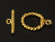 10 Gold-Plated 15mm Thick Rope Toggle Clasps 10 Gold-Plated 15mm Thick Rope Toggle Clasps