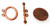 10 Antique Copper 18x21mm 2-Strand Oval Toggle Clasps 10 Antique Copper 18x21mm 2-Strand Oval Toggle Clasps