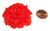 50 red acrylic flower beads style 1, 9mm × 10mm floral beads for jewelry making