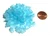 50 Sky Blue Acrylic Flower Beads - Style 1
