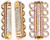 Gold-Plated 33x17mm Super Strong 5-Strand Magnetic Clasp