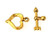 10 Antique Gold-Plated 13x16mm Heart and Arrow Toggle Clasps 10 Antique Gold-Plated 13x16mm Heart and Arrow Toggle Clasps