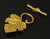 10 Gold-Plated 37x22mm Grape Leaf Toggle Clasps 10 Gold-Plated 37x22mm Grape Leaf Toggle Clasps
