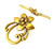 10 Antique Gold-Plated 20x29mm Flower Toggle Clasps 10 Antique Gold-Plated 20x29mm Flower Toggle Clasps