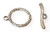 Antique Silver-Plated 18mm Lines Toggle Clasps Antique Silver-Plated 18mm Lines Toggle Clasps