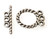 Antique Silver-Plated 3-Strand Multi-Line Toggle Clasps Antique Silver-Plated 3-Strand Multi-Line Toggle Clasps