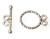 Antique Silver-Plated 12mm 2-Strand Multi-Line Toggle Clasps Antique Silver-Plated 12mm 2-Strand Multi-Line Toggle Clasps