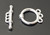 Silver-Plated 3-Strand Smooth Toggle Clasps Silver-Plated 3-Strand Smooth Toggle Clasps