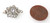 1 Antique Silver-Plated 16mm Rhinestone Pinch Clasp