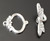 Silver-Plated 20mm Dragonfly Toggle Clasps Silver-Plated 20mm Dragonfly Toggle Clasps