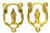 Antique Gold-Plated Pewter Center #4- 25x17mm