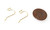 50 Pairs (100 Pieces) of Gold-Plated 21x12mm Earwire Earrings