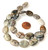 6 - 13x18mm Puff Oval Semiprecious Gemstone Beads - Picasso Jasper