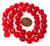 1 Dozen 10mm Glass Crystal Rounds - Ruby Red