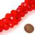 1 Dozen Ruby Red 12mm Glass Crystal Rounds