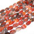 6 - 13x18mm Puff Oval Semiprecious Gemstone Beads - Red Striped Agate