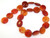 Carnelian 20mm Puff Coin Semiprecious Gemstone Beads